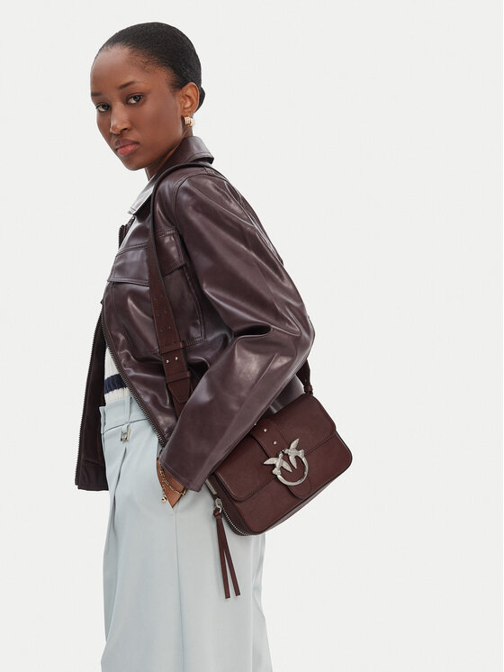 PINKO Torebka Love One Slouchy Zip Mini AI 25-26 PLTT 105345 A2JG Brązowy