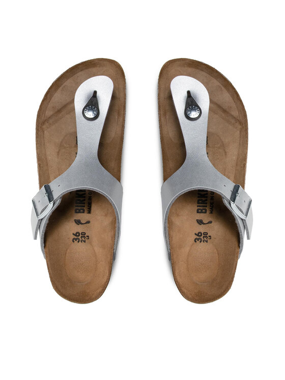 Birkenstock Japonki Gizeh Bs 0043853 Srebrny