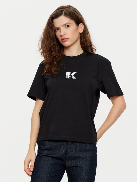 Karl Lagerfeld Jeans T-Shirt A1W17031 Czarny Regular Fit