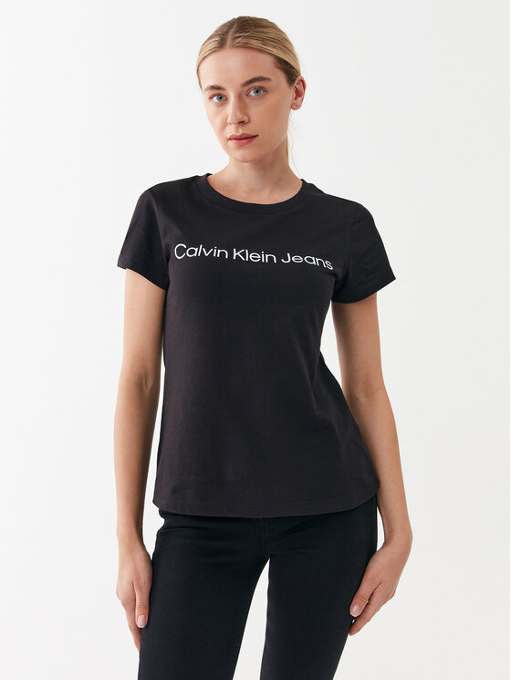 Calvin Klein Jeans T-Shirt J20J220253 Czarny Slim Fit