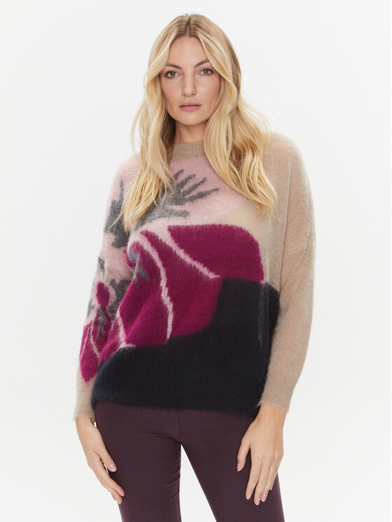 Marella Sweter Gineceo 2333662137200 Beżowy Regular Fit