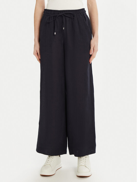 Marella Spodnie materiałowe Mattino 2513131084 Granatowy Wide Leg