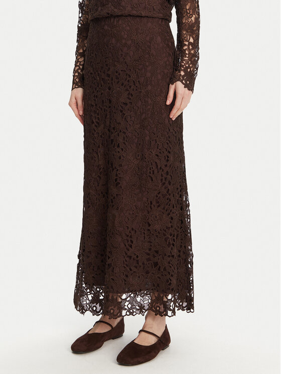 Bruuns Bazaar Spódnica midi Sago Joanelle BBW4518 Brązowy Regular Fit