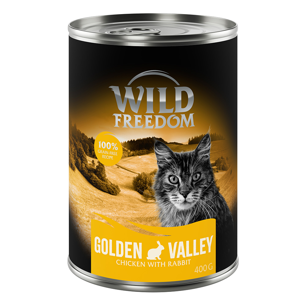 Megapakiet Wild Freedom Adult, 24 x 400 g - Golden Valley - Królik i kurczak