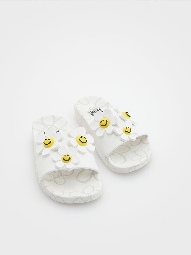 Reserved - Klapki SmileyWorld® - biały