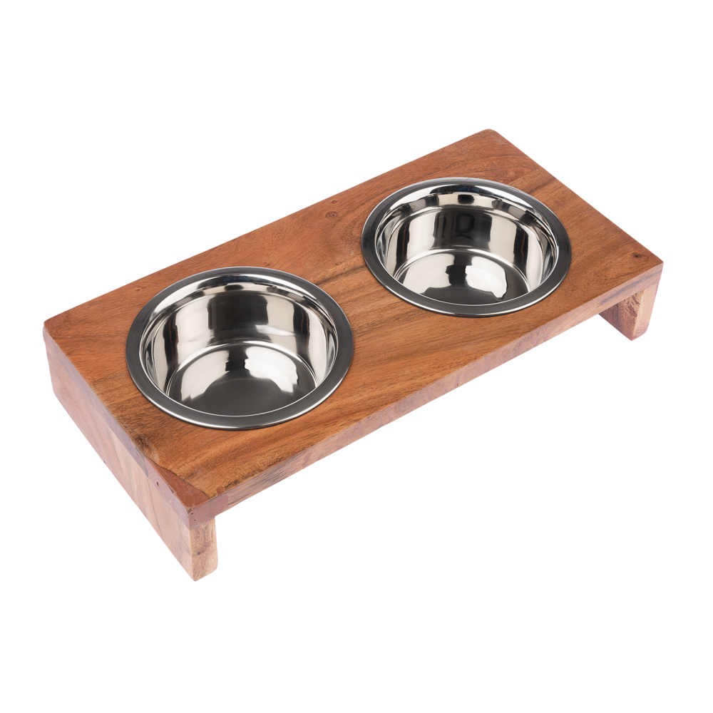 Modern Living drewniana rama na miski Nellore - 2 x 850 ml, Ø 16,5 cm miniaturka