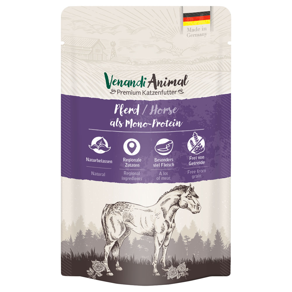 Korzystny pakiet Venandi Animal Monoprotein, 24 x 125 g - Konina