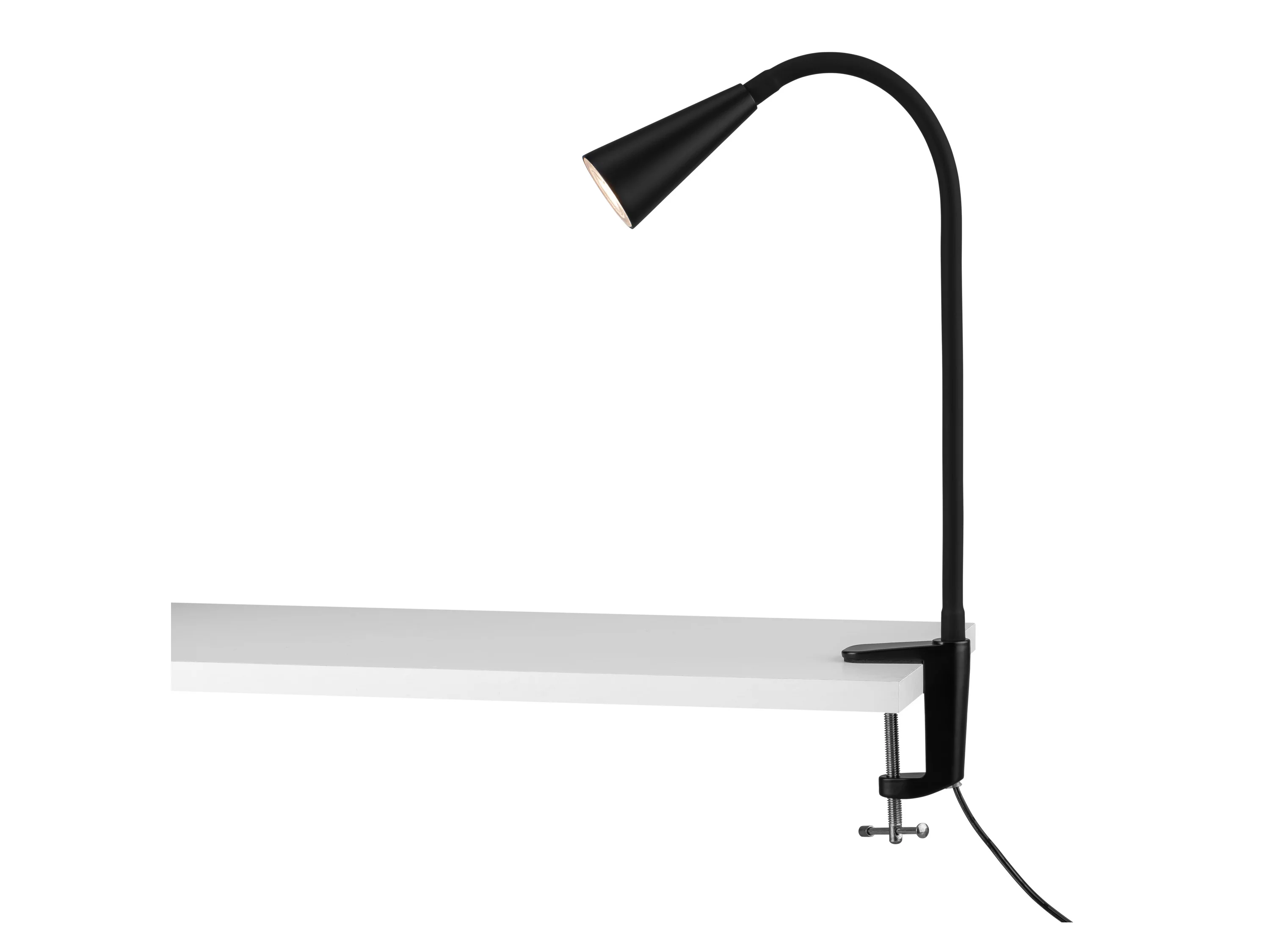 LIVARNO home Lampka LED z klipsem i elastycznym ramieniem (Reflektor zaciskowy, Czarny) miniaturka