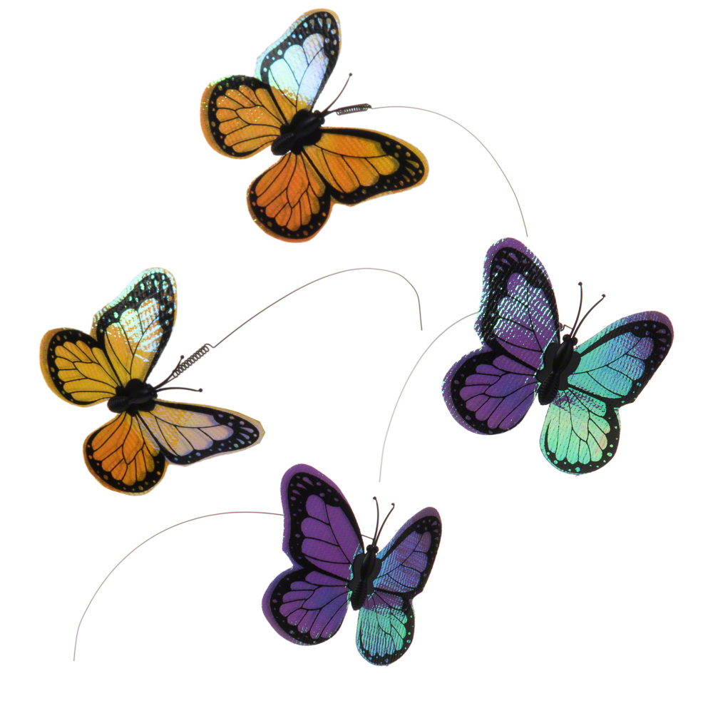Funny Butterfly, zabawka dla kota - Zapasowe motylki, 4 szt. miniaturka