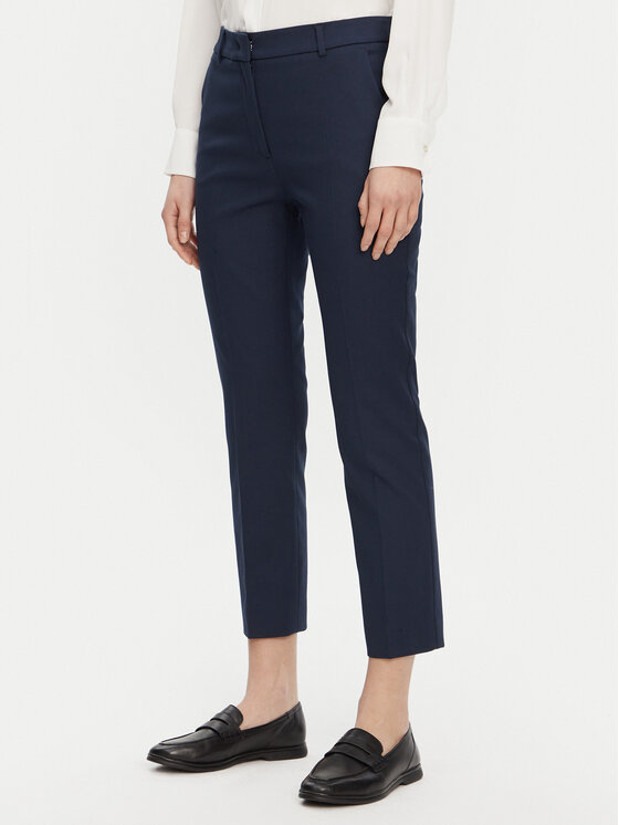 Weekend Max Mara Chinosy Vite 2515131021 Granatowy Slim Fit