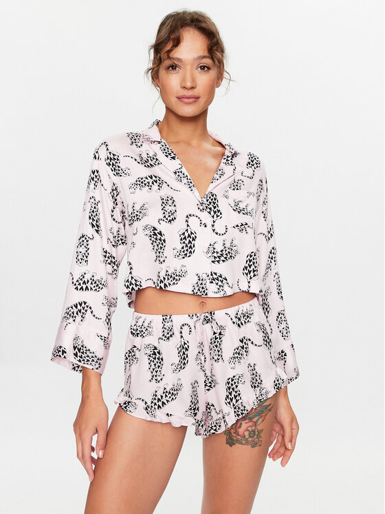 Hunkemöller Koszulka piżamowa 203159 Różowy Comfortable Fit