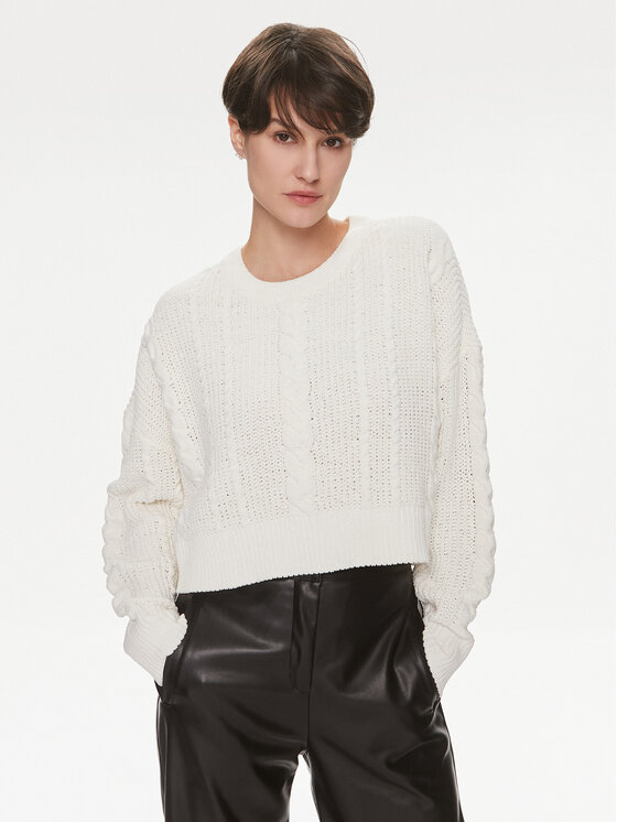 ONLY Sweter Malena 15309262 Biały Regular Fit