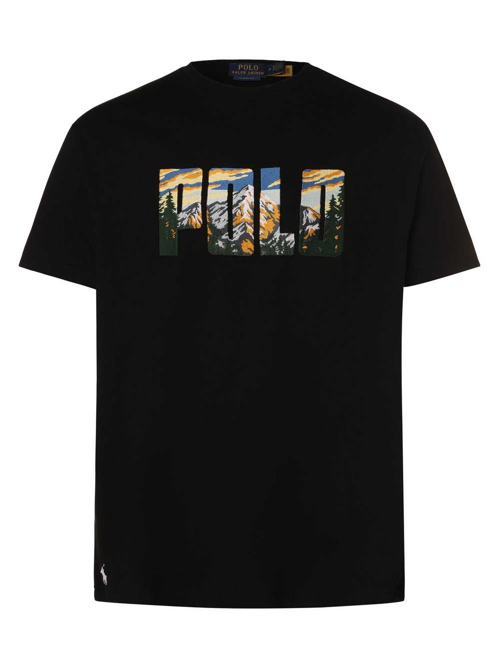Polo Ralph Lauren T-shirt - klasyczny krój Mężczyźni Bawełna czarny, L