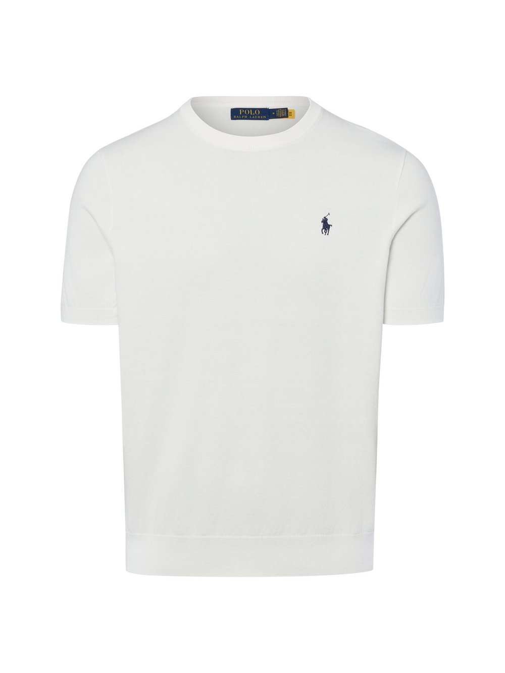 Polo Ralph Lauren Męska koszula z dzianiny Mężczyźni Bawełna biały, M