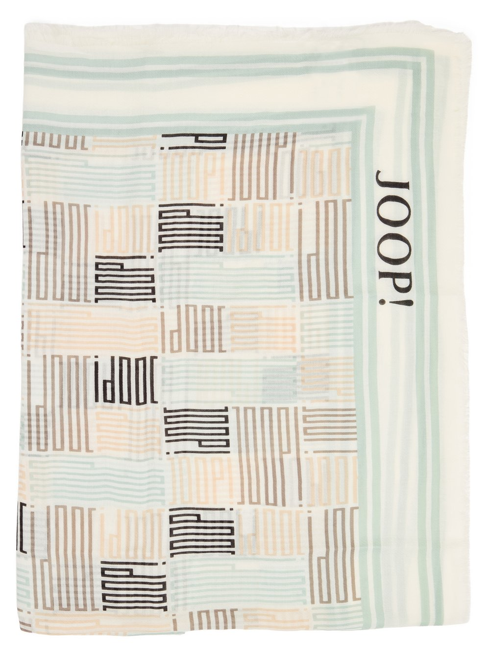 JOOP! Szalik damski Kobiety Bawełna biały|zielony|brązowy, ONE SIZE