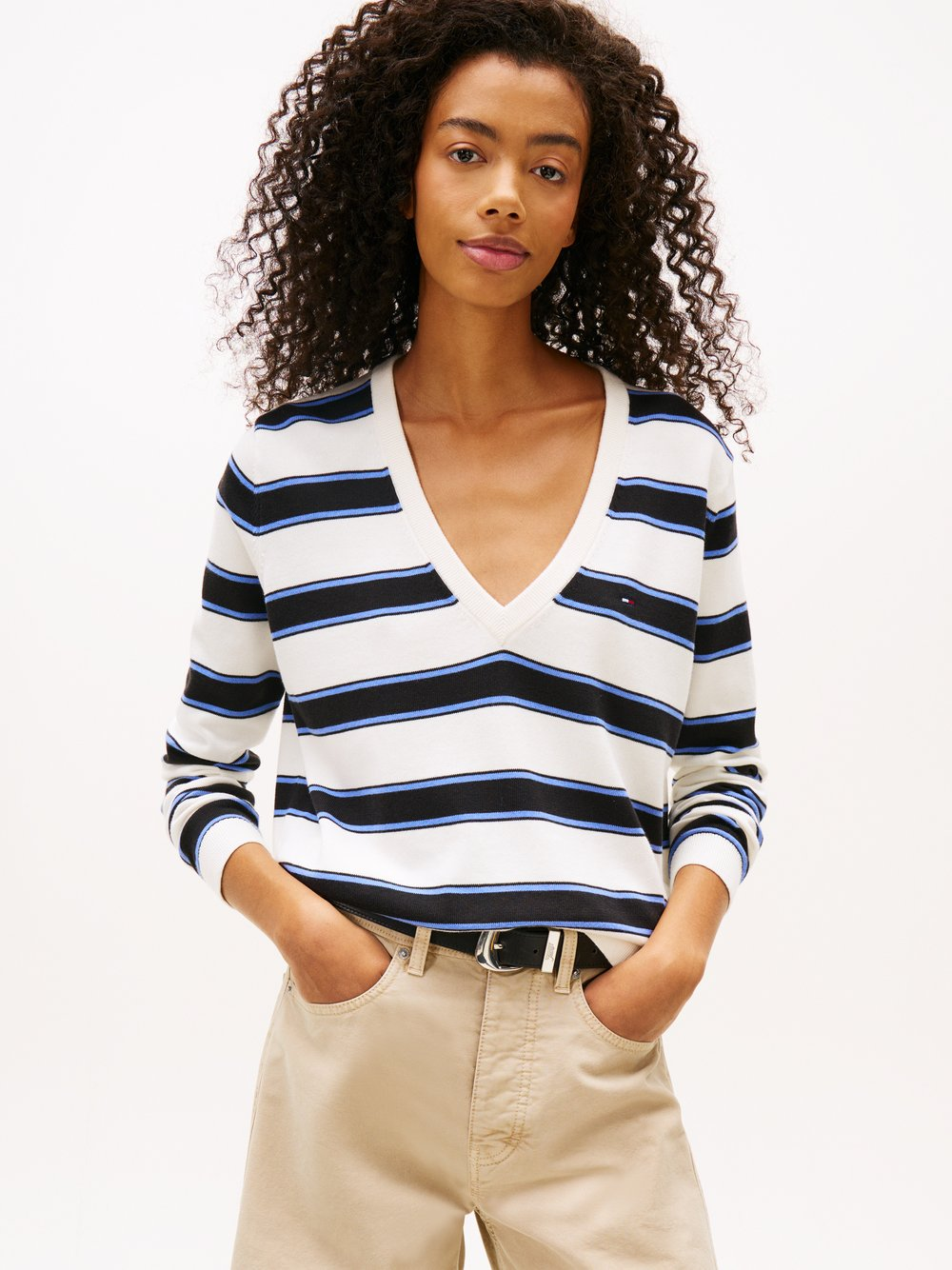 Tommy Jeans Sweter damski Kobiety Bawełna biały|czarny|niebieski, XS