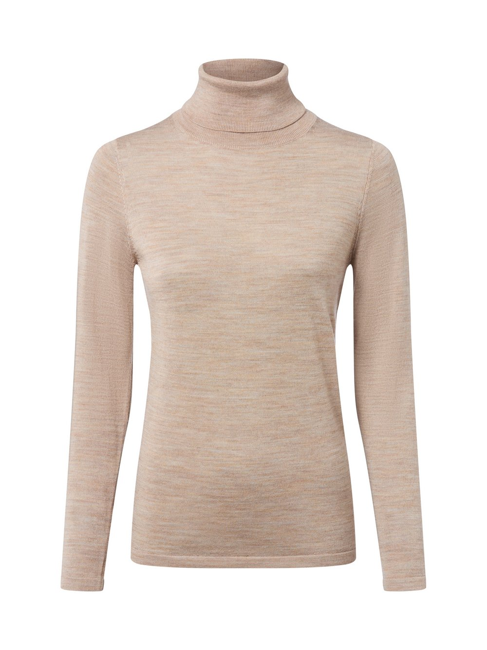 brookshire Damski sweter z golfem wykonany z wełny merynosów Kobiety drobna dzianina beżowy, S