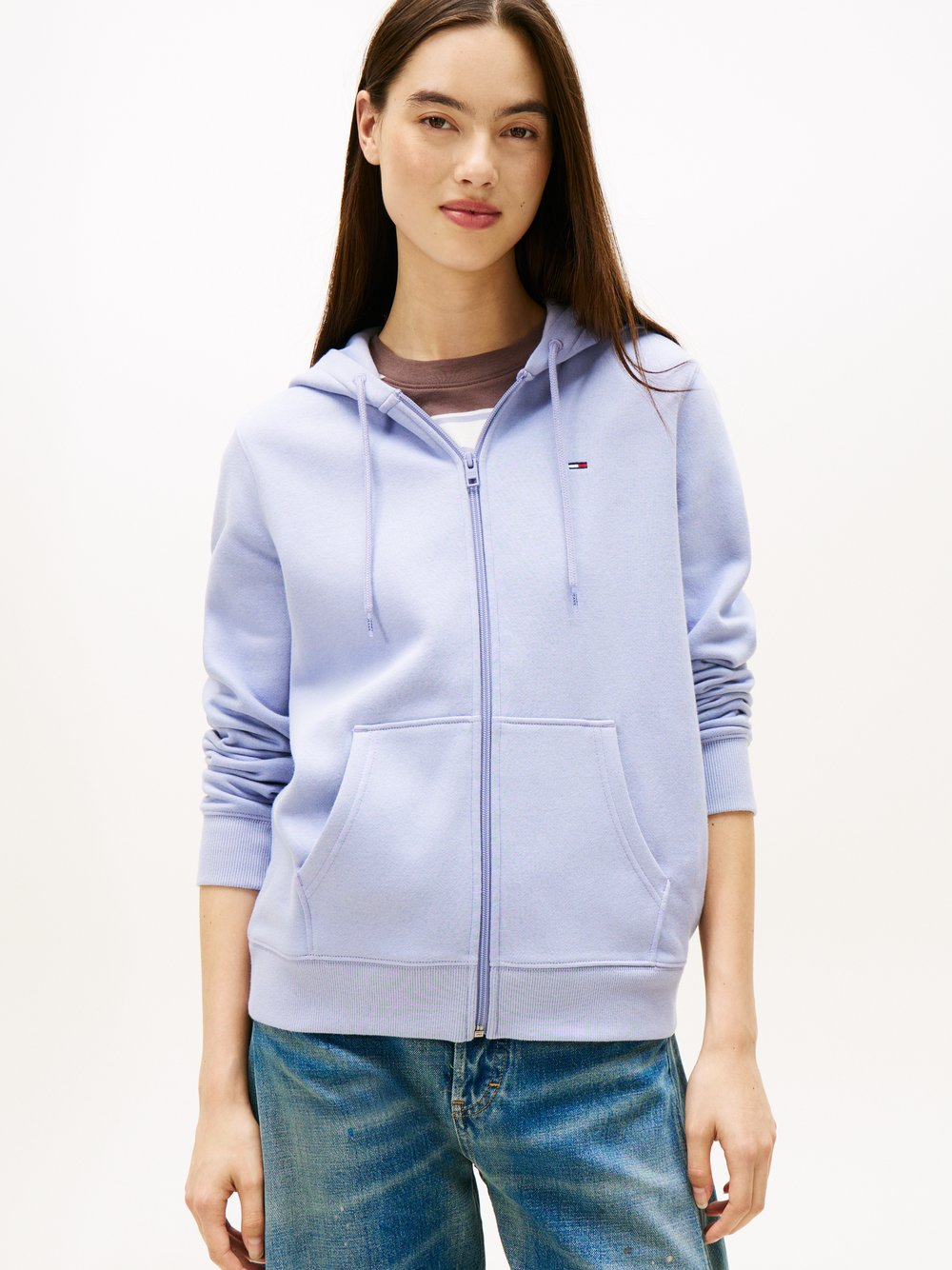 Tommy Jeans Damski sweter z kapturem Kobiety Bawełna niebieski, L