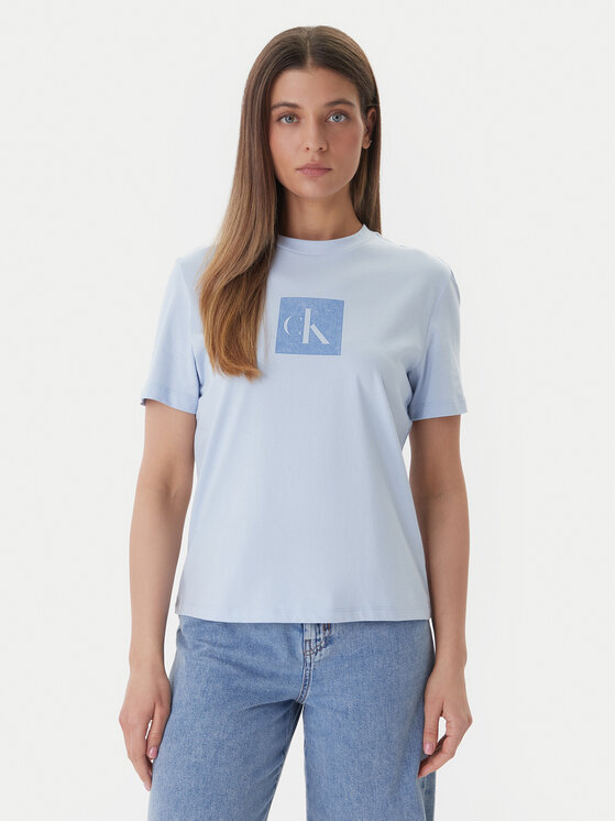Calvin Klein Jeans T-Shirt LV047F819G Niebieski Classic Fit