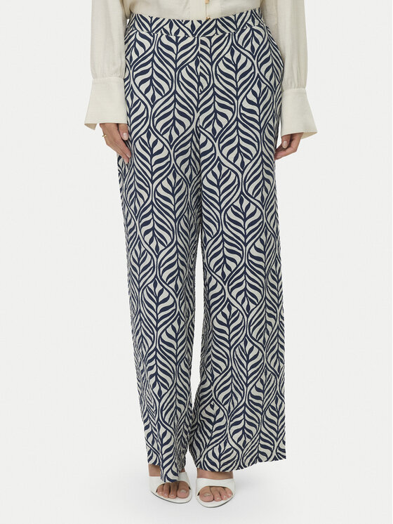 Vero Moda Spodnie materiałowe Josie 10303759 Granatowy Wide Leg