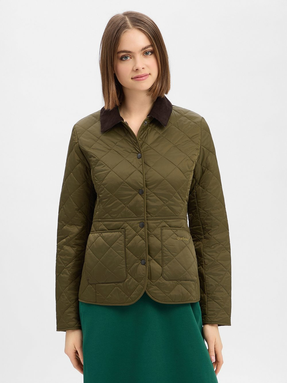 Barbour Damska kurtka pikowana - Deveron Kobiety zielony, 44