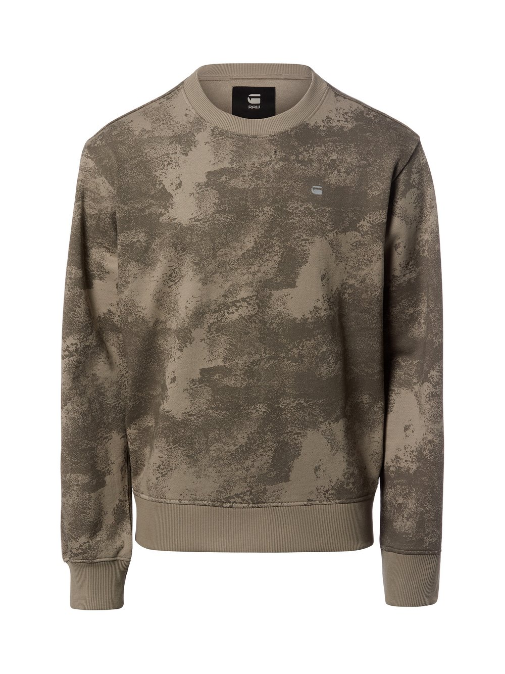 G-Star RAW Bluza męska - Aop Mężczyźni Bawełna brązowy wzorzysty, XXL