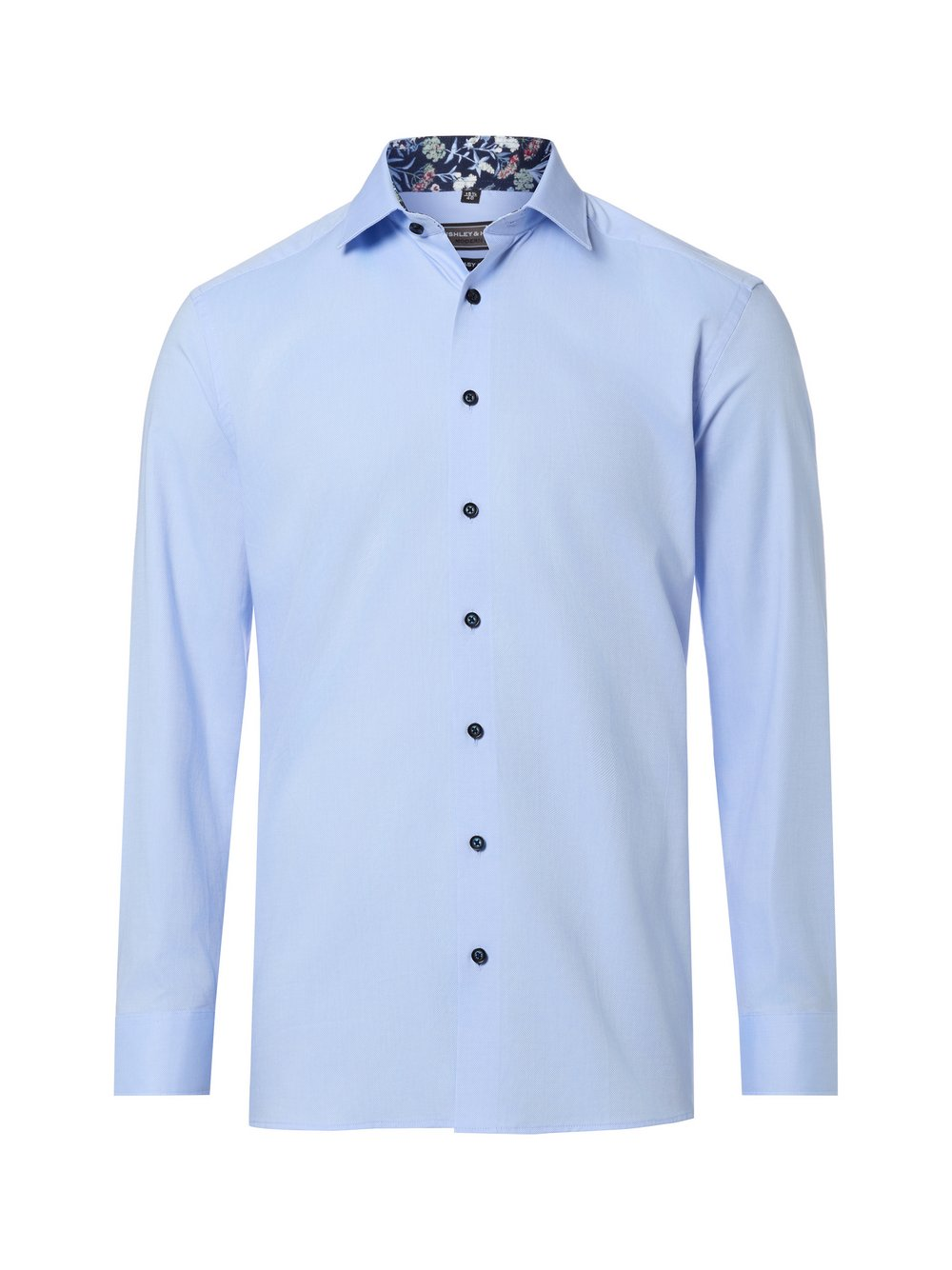 Finshley & Harding Koszula męska Mężczyźni Modern Fit Bawełna niebieski, 45