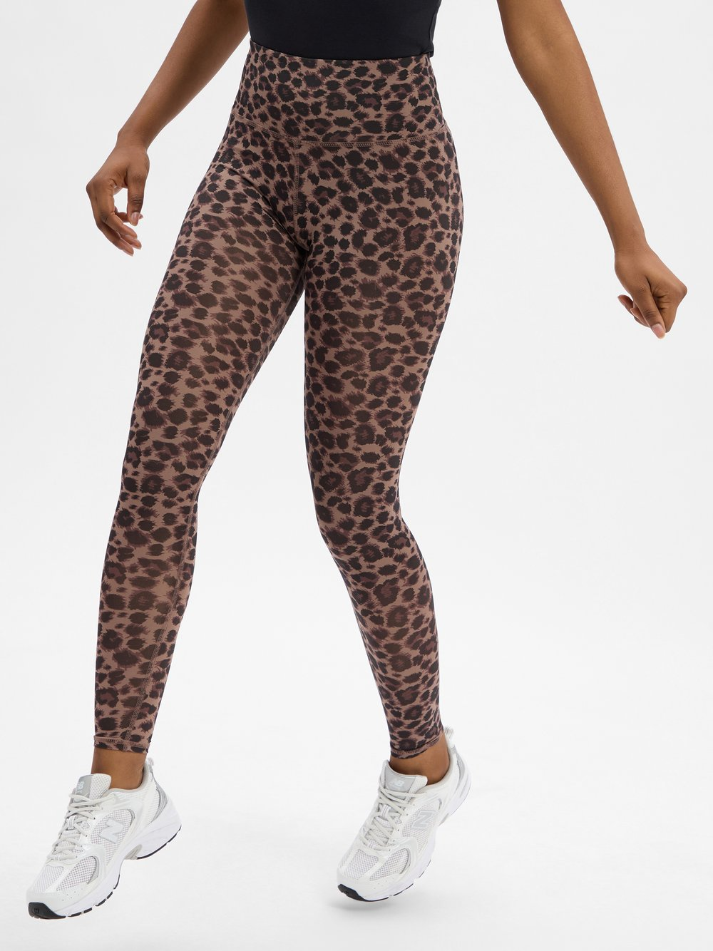 Marie Lund Legginsy Kobiety Sztuczne włókno brązowy|czarny, XL