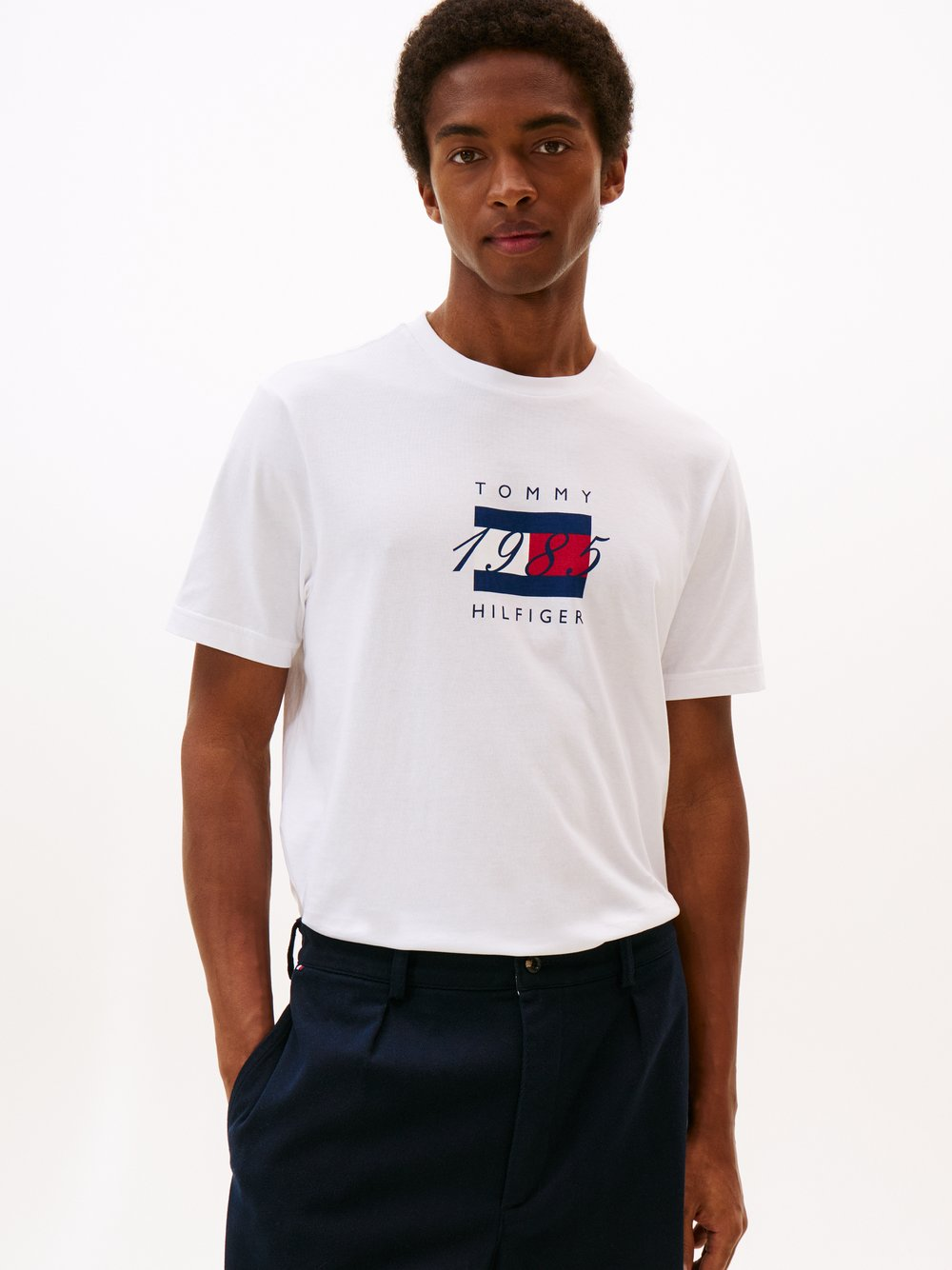 Tommy Hilfiger Koszulka męska Mężczyźni Bawełna biały, XXL