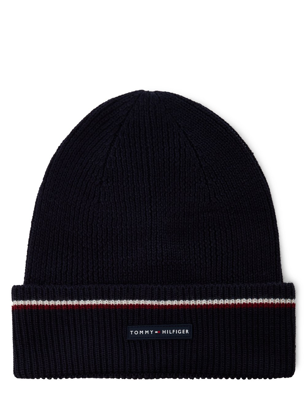 Tommy Hilfiger Męska czapka z zawartością wełny Mężczyźni Wełna niebieski, ONE SIZE