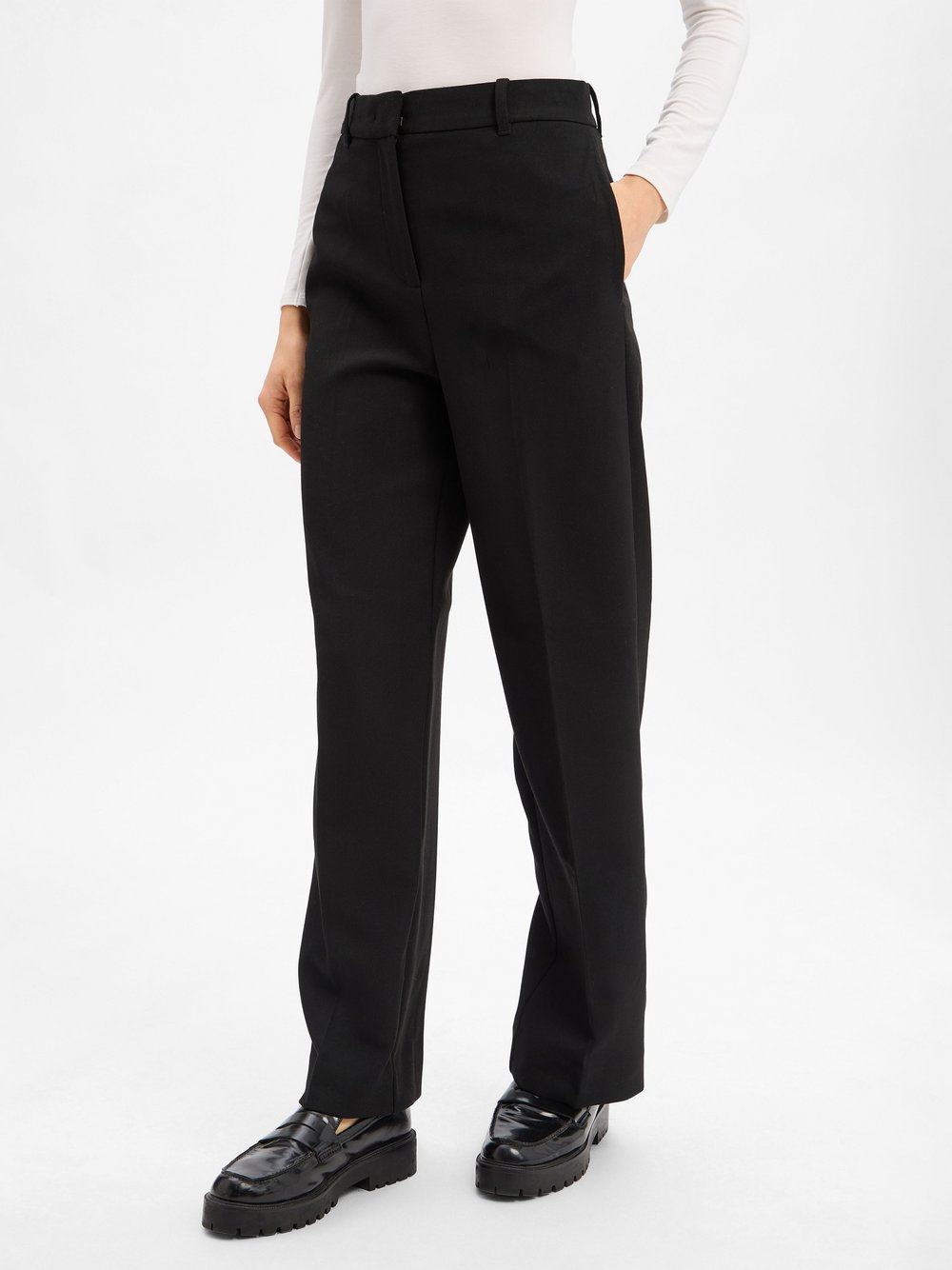 Tommy Hilfiger Damskie spodnie materiałowe - Punto Kobiety czarny, 34