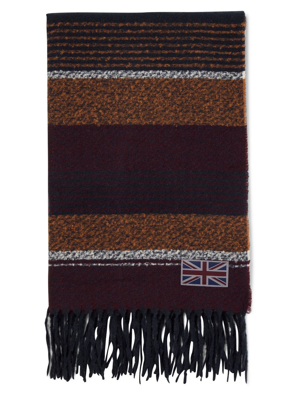 Finshley & Harding London Szalik męski Mężczyźni Sztuczne włókno czerwony|wielokolorowy|pomarańczowy, ONE SIZE