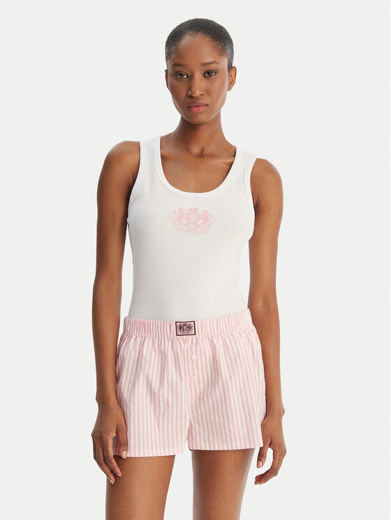 Juicy Couture Piżama Dog Crest JCYPJ126860 Różowy Slim Fit