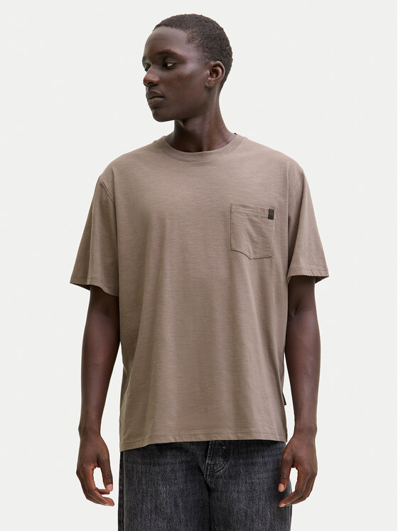 Jack & Jones T-Shirt Dover 12288897 Beżowy Relaxed Fit