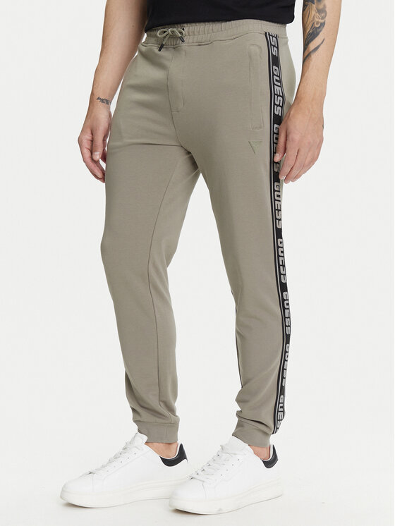Guess Spodnie dresowe Z2YB19 K6ZS1 Khaki Regular Fit