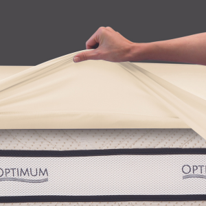 Ochraniacz I Prześcieradło 2w1 Optimum 160x200 cm Ecru antyalergiczny, ekologiczny