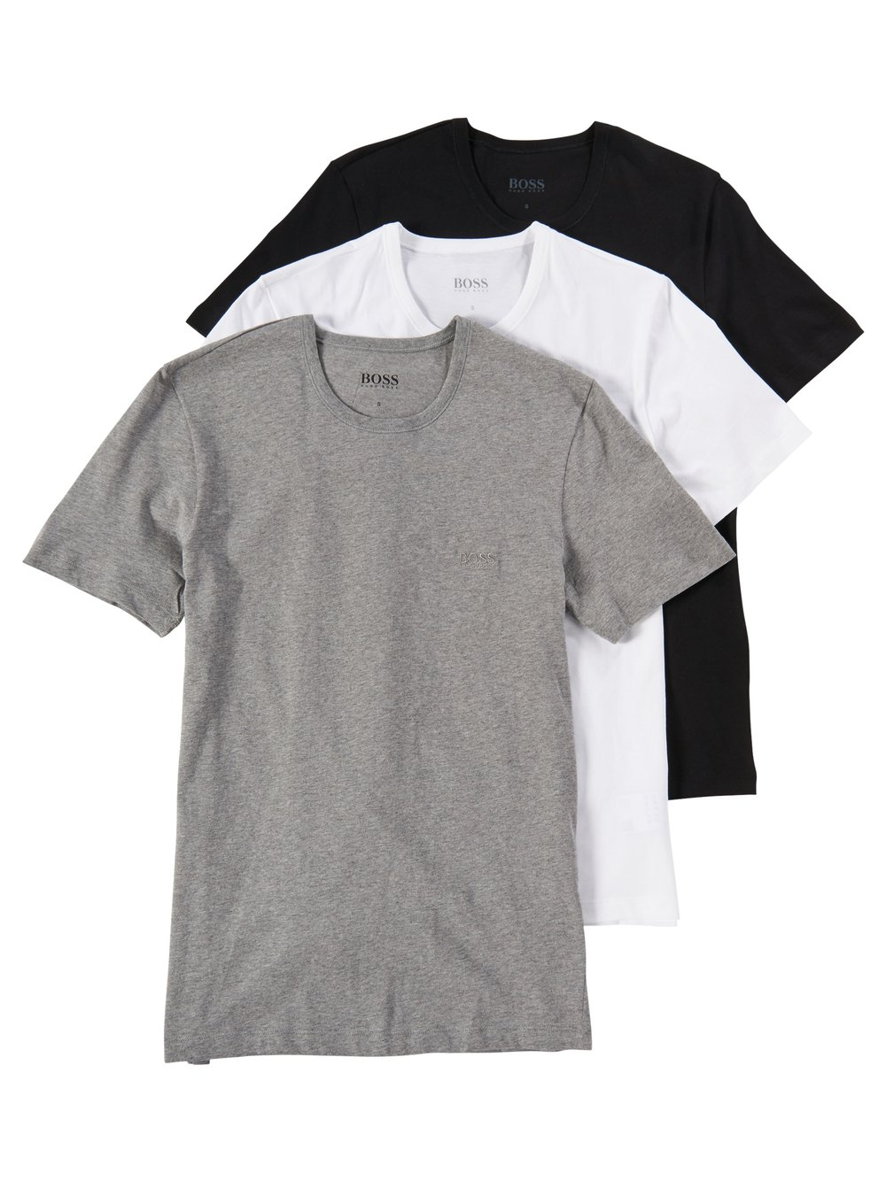 BOSS T-shirty pakowane po 3 szt. Mężczyźni Bawełna szary, L