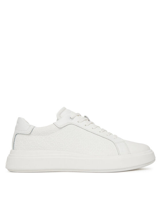 Calvin Klein Sneakersy Chunky Low Top Lace Up Mono HM0HM01970 Biały