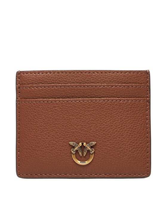 PINKO Etui na karty kredytowe Card Holder Simply AI 25-26 PCPL 103762 A29Q Brązowy