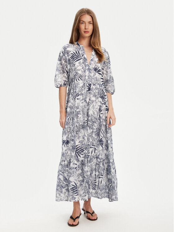 United Colors Of Benetton Sukienka letnia 4ENDDV0BT Niebieski Relaxed Fit