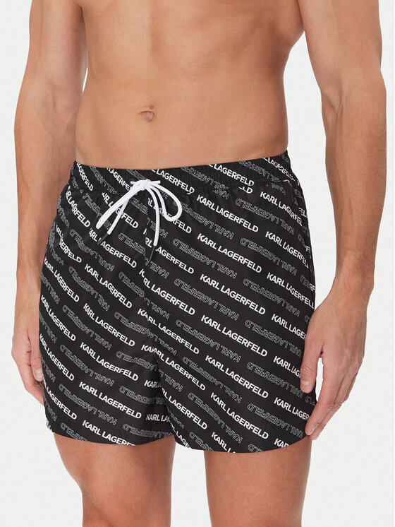 KARL LAGERFELD Szorty kąpielowe A2M46063 Czarny Regular Fit