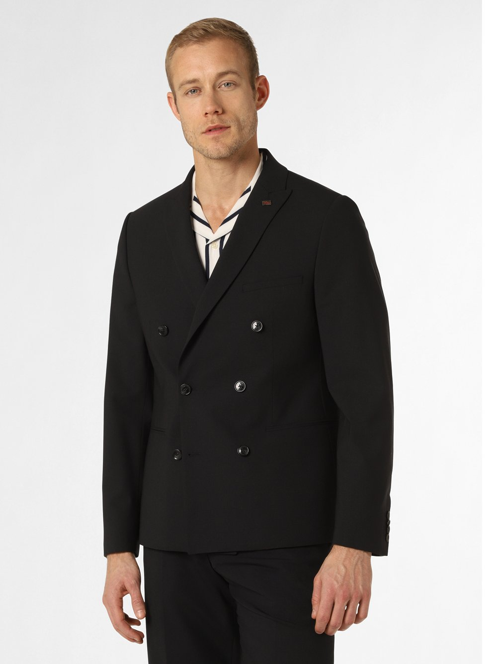 Finshley & Harding London Marynarka męska od garnituru modułowego Mężczyźni Slim Fit niebieski, 52