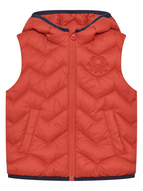United Colors Of Benetton Kamizelka 2TWDGJ00G Czerwony Regular Fit