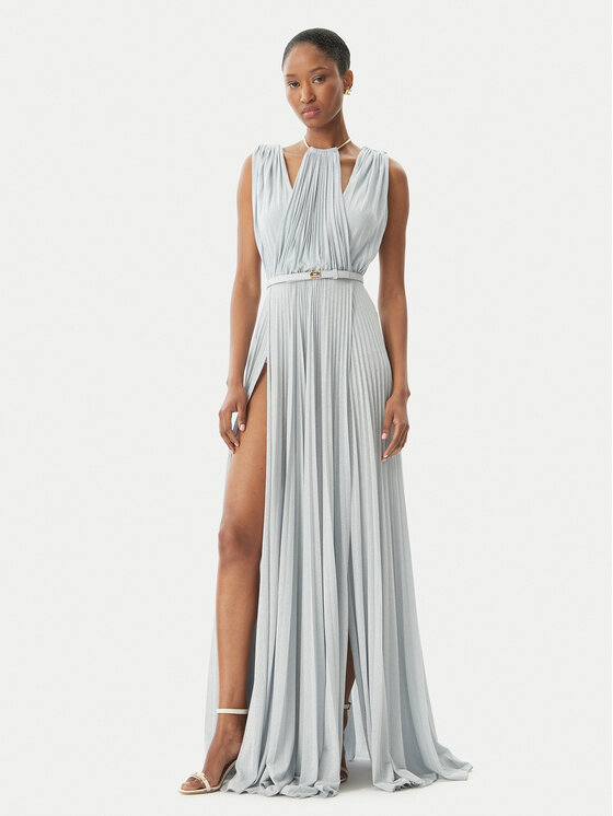 Elisabetta Franchi Sukienka wieczorowa AB-R21-52E2 Błękitny Regular Fit