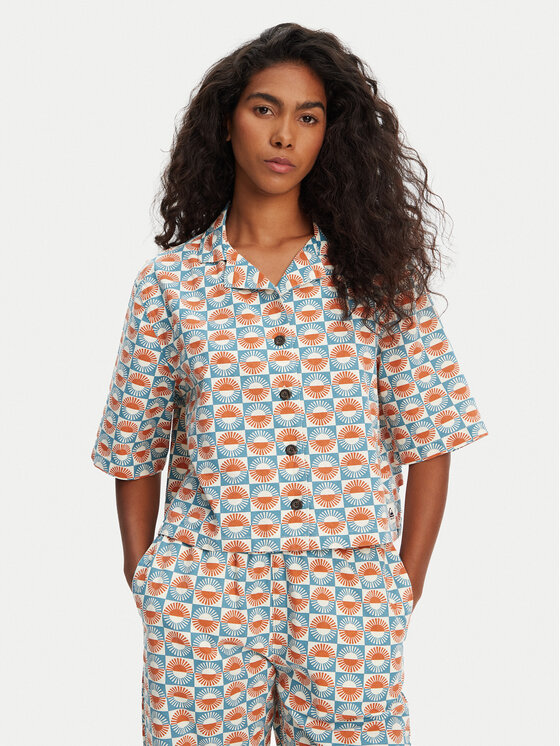 Quiksilver Koszula Dad Crop Fit EQWWT03144 Kolorowy Relaxed Fit