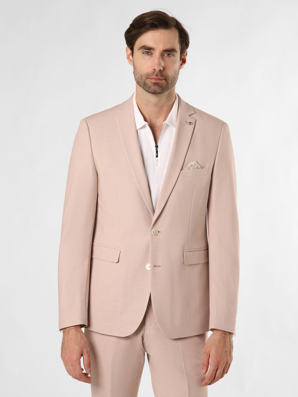 Finshley & Harding London Męska kurtka modułowa - Brixdon Mężczyźni Slim Fit Sztuczne włókno różowy, 98
