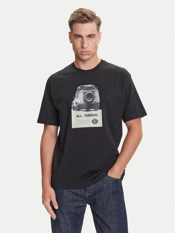 BOSS T-Shirt Te_Wagon 50546958 Czarny Relaxed Fit