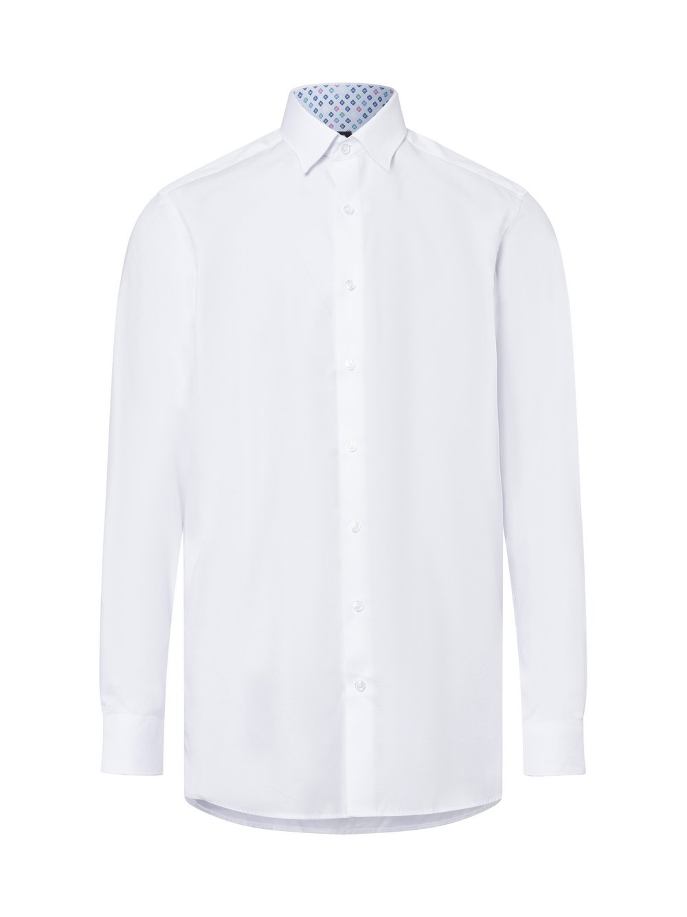 Finshley & Harding Męska koszula biznesowa - Easy Care Mężczyźni Modern Fit Bawełna biały, 44