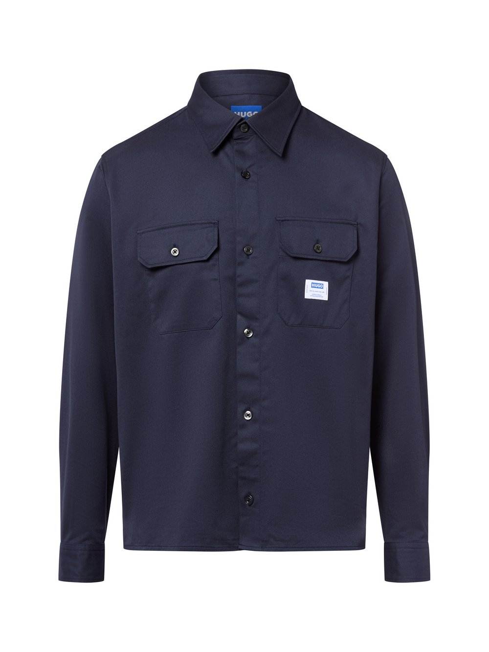 HUGO BLUE Bluza męska - Ekyone Mężczyźni Regular Fit Bawełna niebieski, L