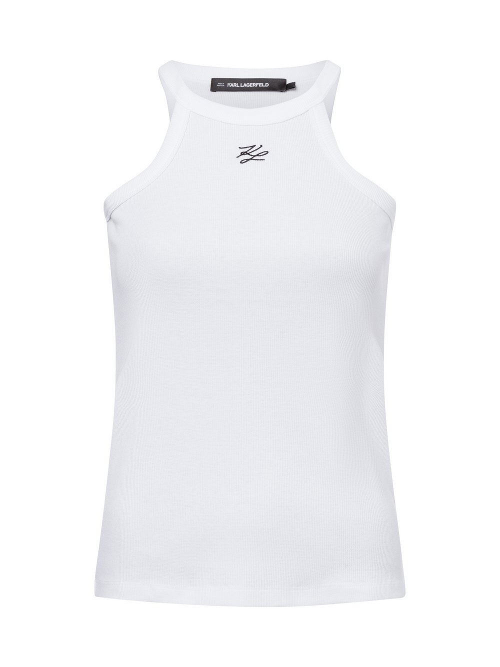 KARL LAGERFELD Top damski - Autograph Tank Kobiety Bawełna biały, M